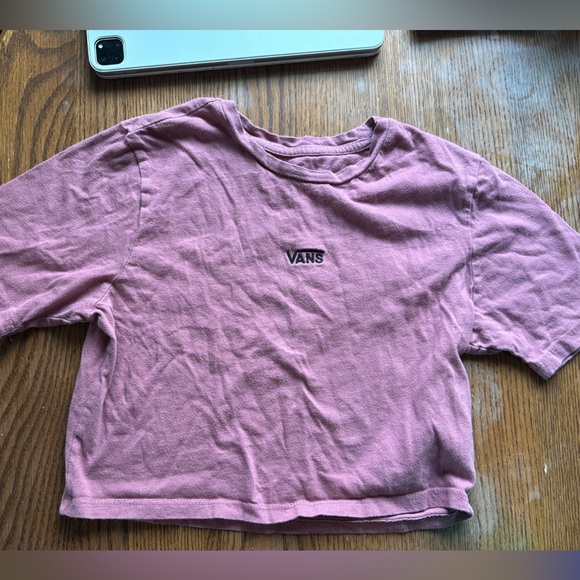 Vans Tops - Vans Mauve Pink Short Sleeve Logo Tee